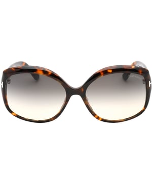 Tom Ford FT0919 Chiara 55B Havana Sunglasses. A touch of fun for your summer days, but nothing too out of the ordinary for a Tom Ford collectible. Tom Ford Brown Sunglass perfect for the summer. Tom Ford Havana FT0919 55B  Sunglasses, Lens Width = 60mm, Nose Bridge Width = 17mm, Arm Length = 135mm, Made In Italy. Sunglasses, Sunglasses Case, Cleaning Cloth and Care Instructions all Included, 100% Protection Against UVA and UVB Sunlight and Conform to British Standard EN 1836:2005. Tom Ford Brown Sunglasses. FT0919 CHIARA 01B