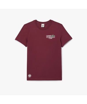 Heren Lacoste Roland Garros Edition Sport Cotton T-Shirt - Zware katoenen jersey - Recht model - Ronde hals - Elastische boord - Geborduurde krokodillenbadge op rug - Ref: TH7905-IXZ