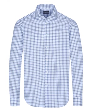 100% algodón; camiseta de Pal Zileri;  Modelo: M370G30S---30760 03;  Mano de obra de alta calidad;  100% algodón suave;  cuello Kent clásico;  Tapeta de botones con 7 botones;  puños deportivos;  Detalles del logotipo de Pal Zileri