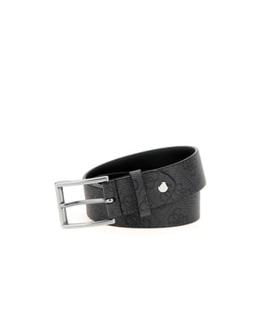 Guess Herrenklassik 4g Gürtel Schwarz aus Leder. Authentisches Accessoire der Marke Guess - Streetwear/Sportswear-Design von Guess - Guess für modebewusste Männer, ideal für den Alltag - Der schwarze Guess Gürtel lässt sich perfekt mit Ihrer Garderobe kombinieren - angenehmes Leder-Material - klassisch - classic 4g -