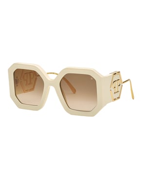 Gafas de sol de mujer de color blanco - Philipp Plein SPP0675409ZQ• material: acetato y metal• color: blanco• tamaño: 54/22/140 mm (longitud de la lente / ancho del puente / longitud de la varilla)  DEGRADED