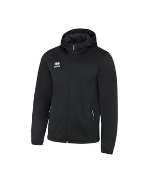 Especificaciones: Chaqueta de invierno unisex con capucha, confeccionada en tejido SOFTSHELL que ofrece protección contra el frío, es resistente al agua y al viento. Logo estampado en el pecho, bolsillos laterales con cremallera y puños elásticos. Uso: Representación y tiempo libre Ajuste: Regular