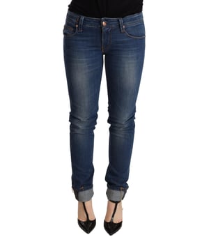 100% Authentieke ACHT Push-Up Jeans  
Gemaakt van katoen  
Slim fit snit  
Ritssluiting en knoopsluiting  
Laag uitgesneden skinny denim  
Blauw gewassen kleur  
Ritssluiting  
Logo details  
Materiaal: Katoen
