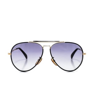 7003S sunglasses with acetate and metal frame

 Shape and design:
 - These David Beckham glasses have an aviator silhouette.

 Frame material:
 - The frame of these glasses is made of acetate, a plastic material.
 - Acetate provides durability, flexibility and a smooth finish to the frame.

 Metal temples:
 - The temples are also made of metal.
 - The metal on the temples adds solidity and stability to the structure of the glasses.

 Glasses:
 - The lenses are of high quality.
 - These lenses provide excellent UV protection and sharp, clear vision.
 Measures: Lens height: 53 mm. Lens width: 51 mm. Bridge: 13 mm. Temples: 140 mm.
 Composition: Acetate
 Care:
Use a soft, clean microfiber cloth to clean your sunglasses. This type of cloth will not scratch the lenses.
 Avoid using abrasive cleaning products, detergents, alcohol or acetone, as they can damage lenses and anti-reflective treatments.