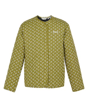 100% Polyester. Voering: Polyester, Taffeta. Stof: Synthetische donsaanraking, Warmloft. Ontwerp: Madeliefje, Ruit, Logo, Gewatteerd. Stoftechnologie: Duurzaam, DWR Finish, Isolerend, Lichtgewicht, Waterafstotend. Halslijn: Kraagloos. Mouwtype: Met lange mouwen. Zakken: 2 Lagere zakken. Bevestiging: kliksluiting. 8 UK: 32 in. 10 VK: 34 in. 12 VK: 36 in. 14 VK: 38 in. 20 VK: 45 in. 18 VK: 43 in. 16 VK: 40 in.