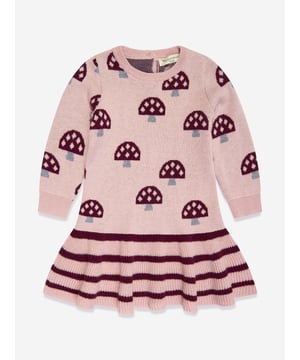 Introducing the Girls Sage Mushroom Knit Dress in Pink by the bonnie mob, an epitome of high-end design and comfort for the AW2024 season. Grace your little one's wardrobe with this enchanting piece, exquisitely tailored to bring joy and elegance. Key features include: Elegant Mushroom Motif: Features a charming mushroom pattern that‚  both whimsical and stylish. Luxurious Knit Fabric: Crafted with premium knits to ensure warmth and softness, perfect for cooler days. Versatile Pink Hue: A vibrant, yet soft pink palette that complements all occasions.Elevate her style with the bonnie mob‚  latest creation. Shop now and experience fashion that blends playfulness with elegance!
