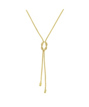 Oro amarillo de 9 quilates (375): 4,6 g; # Dimensión: 46 cm (borla 7 cm) x 0,8 cm