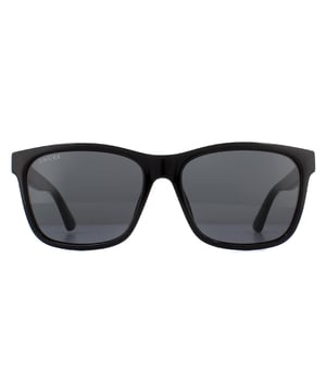 Gucci Sunglasses GG0746S 001 Black Grey  are a classic rectangular style made from chunky acetate with Gucci branding on the temples.