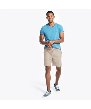 Your 'go to' summer shorts featuring a comfortable elastic-drawstring waist Multiple pockets to keep your necessities close and secure. Nautica logo embroidered above back welt pocket Fit: Relaxed, Sizing: As expected