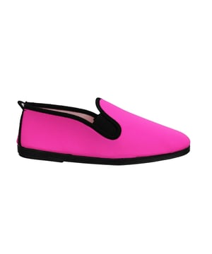 Flossy Style Nowda Womens Epadrille Slip on Plimsolls Shoes 55 259 Neon Pink