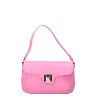Bolso bandolera para mujer. El cierre es con botón magnético. Los bolsillos internos son uno con cremallera. Los bolsillos externos están ausentes. La bandolera es ajustable y extraíble en piel. El mango es de piel. Hay un compartimento interno. El material exterior es piel auténtica arrugada. Internamente está forrado en tejido 70% algodón - 30% poliéster. Medidas: 31x19x5 cm. Hecho en Italia