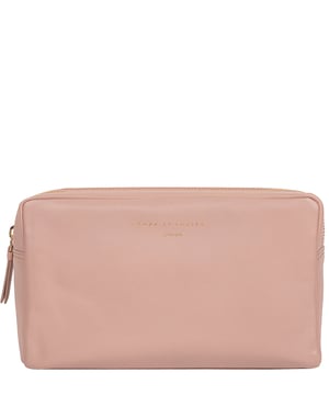 The 'Highgate' leather cosmetic bag is crafted from a luxurious smooth grain natural leather for a soft-touch and stylish finish. Features a zip-over top that conceals the central compartment lined with natural, untreated 100% cotton and has two internal slip pockets. Additional storage space is provided by a zipped pocket on the front of the bag. Finished with the iconic Pure Luxuries gold foil embossed logo and presented in a 100% cotton branded Pure Luxuries pouch.