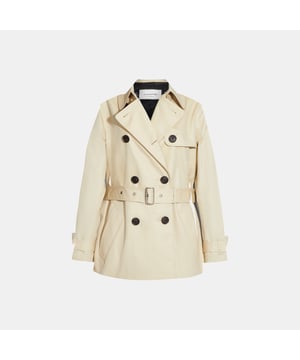 Solid Short Trench, Slip pockets,  Length: 82.00 cm