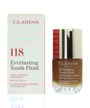 Clarins Everlasting Youth Fluid 118 Sienna Foundation 30ml is a high-quality liquid foundation designed to provide flawless and youthful looking skin. It is an essential if you’re searching for a radiant, long lasting and youth enhancing complexion.