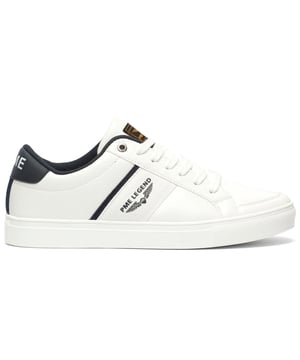 Zapatillas PME Legend para él. Están fabricadas en piel sintética y tejido de alta calidad. La zapatilla tiene una plantilla extraíble de EVA, que proporciona una buena amortiguación. Marca: PME Legend. Nombre del modelo: Eclipse. Categoría: deportivas de hombre. Materiales: piel sintética/textil. Color: blanco, azul marino
