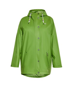 Diese Regenjacke hat eine entspannte Passform und lange Raglanärmel für Bewegungsfreiheit. Eine Kapuze mit Kordelzug und ein Stehkragen schützen vor ungünstigen Wetterbedingungen. Die Jacke wird mit einem Reißverschluss geschlossen, hat einen verdeckten Verschluss und Knöpfe und verfügt über funktionelle Taschen auf der Vorderseite für mehr Komfort. Diese Outdoor-Oberbekleidung besteht aus 3000 mm wasserdichtem Stoff mit heißversiegelten Nähten und ist sowohl stilvoll als auch praktisch für regnerische Tage. Dieser Artikel ist Teil der Plus Size Collection.  Curvy Regenmantel