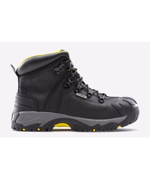 The AS803 Broad extra wide EE fit waterproof safety boot has an impressive fit being built on an extra-wide last. An anatomically moulded extra-wide steel toe cap provides an exceptionally roomy toe box area.
- Extra wide EE fit waterproof safety boot- Water resistant crazy horse leather upper- Internal DRI BLOC waterproof breathable membrane- Anatomically moulded extra wide steel toe cap- Wide and roomy toe box area- Removable PU footbed- Anti penetration steel midsole- Moulded rubber toe and heel guard- Cushioning phylon midsole combined- Hardwearing slip resistant rubber outsole in antistatic construction- Heat resistant outsole to 300 degrees