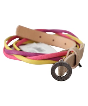 Marca: C'N'C COSTUME NATIONAL.
  Estado: A estrenar con etiquetas.
  Genero: Mujeres.
  Estilo: Cinturon.
  Motivo: Patron retorcido.
  Material: Piel sintetica multicolor.
  Color: Multicolor.
  Hebilla: Hebilla metalica circular.
  Fabricado en Italia.
  Detal.