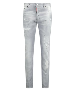 Looking for stylish and comfortable grey jeans that will make you look and feel like a cool guy? Look no further than DSquared2's Cool Guy grey jeans! Made with high-quality materials and expert craftsmanship, these jeans are designed to hug your curves in all the right places and give you a sleek and modern look. 