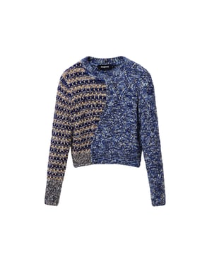 Marca: Desigual   Género: Mujeres   Tipo: Tejido de punto   Color: Azul   Escote: Cuello redondo   Mangas: Manga larga   Temporada: Otoño/invierno
