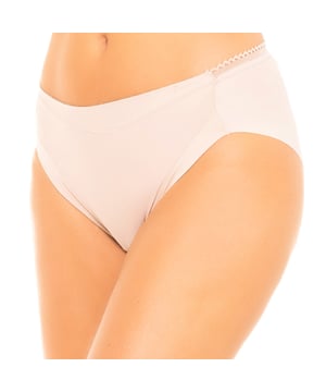 Invisible panties Janira
 Medium size.
 Elastic waistband.
 Brand detail printed on the upper side.
 Extremely soft and elastic fabric.
 It does not press or stick, totally invisible.
 Inner lining.
 Seams seen in tone.
 Composition: 83% Polyamide, 17% Elastane
 Care:
- Wash at a maximum temperature of 30º.
 - Do not use bleach.
 - Do not use dryer.
 - Do not iron.
 - Do not dry clean.
