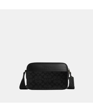 Graham Crossbody In Signature, Inside multifunction pocket, Outside slip pocket,  Length: 23.00 cm,  Width: 7.00 cm,  Height: 15.00 cm