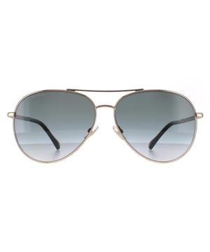 Jimmy Choo Aviator Womens Gold Black Dark Grey Gradient DEVAN/S  Sunglasses are a aviator frame, enhancing your facial features while providing optimal sun protection. The high-quality metal material used in their construction ensure durability and comfort, making them the ideal companion for both everyday wear and special occasions. The Jimmy Choo logo features on the slender temples for brand authenticity.
