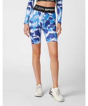 Entrena duro con estilo. Por eso hemos diseñado estos leggings de motorista que presentan... detalles emocionantes.   Máxima comodidad y lycra de alto brillo con estampado de camuflaje de secado rápido   Se han utilizado puntadas overlock para realzar la forma y crear un efecto push-up   Cintura elástica con el tejido jacquard Brand.