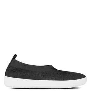 Dames Fit Flop Uberknit Slip On Ballet Pumps in zwart.- Bovenwerk van textiel.- Slip on sluiting.- Superlichte flexibele demping.- Anatomicush Technology.- Slipvaste rubberen buitenzool.- Ref.: H95001