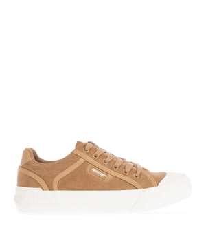 Dames Rocket Dog Cheery Corduroy Trainers in tan.- Tan corduroy katoenen bovenkant.- Tan vetersluiting.- Witte rubberen neus.- Afgeronde teen.- Witte plateauzool.- Zachte katoenen voering.- Pluche Schuim Comfort Binnenzool.- Ref: CHEERYBINDDC