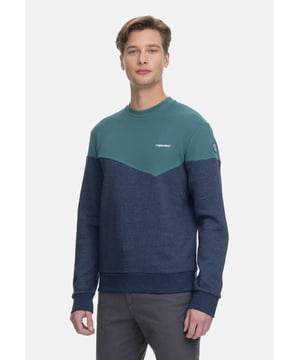 Dieses bequeme Sweatshirt für Männer ist ein tolles Grundnahrungsmittel für den Kleiderschrank. Halsausschnitt, Ärmel und Saum sind mit Rippbündchen versehen, die für einen guten Sitz sorgen. Der obere und untere Teil des Pullovers sind farblich abgesetzt und sorgen für einen coolen Streetwear-Look. Der 3D-Label-Schriftzug auf der Brust und die Label-Applikation auf dem Ärmel runden das Design ab.