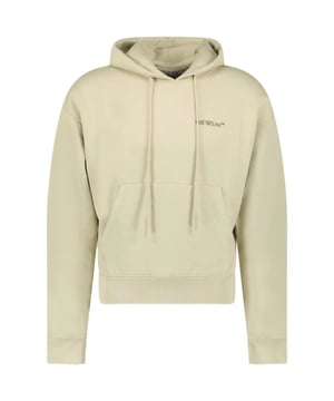 Stay warm and stylish with this Off-White Over Hoodie. Featuring an iconic Design On the chest, this hoodie is sure to be a conversation starter. Show off your unique style!, Off-White Logo on Front Left Chest, Off-White White Hoodie, Art Work on Back, Regular Fit, Off-White Beige Hoodie, 100% Cotton, Long Sleeve, Elasticated Waist and Sleeve Endings, Over Fit, Drawstring Adjustable Hood, Large Front Kangaroo Pocket, Made In Portugal, Streetwear, Beige Hoodie