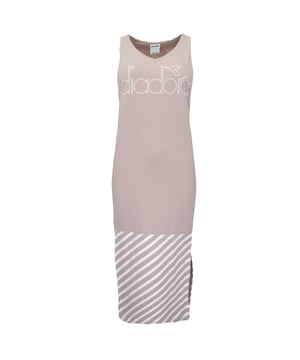 Diadora Baumwollwomens rosa Rauchkleid