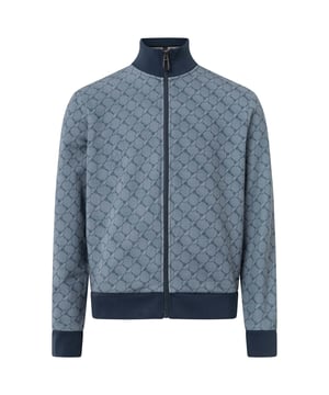 Hochwertige JOOP! Herren Sweatjacke "Tayfun" mit stylischem Allover Cornflower-Muster. Herren Jacke mit Stehkragen und durchgängigem Reißverschluss. Edles Finish, hoher Tragekomfort.