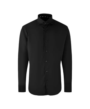 Aquascutum Black Shirt, 100% Cotton, Regular Fit, Fits True To Size, Button Fasten, 100% Cotton, Button Fasten Cuff