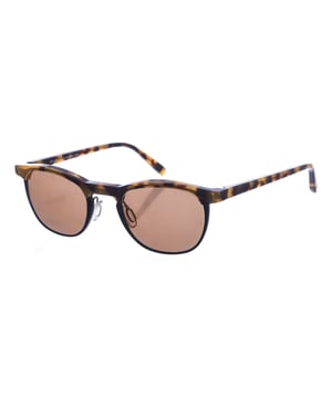 Gafas de sol Batista.
Gafas de sol Zen con montura de acetato y metal.
Color Plateado-marrón-caramelo
Forma pantos.
Lentes de color Marrón
Patillas de acetato.
100% Protección UV. 
Incluye una funda neutra de tela.

Medidas:  Alto lente: 45 mm
Ancho lente: 48 mm.
Puente: 21 mm.
Patillas: 145 mm.

Limpieza y manutención:
-Limpiar las gafas con agua y jabón (neutro).
- No utilice paños sucios o abrasivos, que puedan alterar las características de los filtros.
- Utilice solo accesorios y repuestos originales.