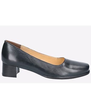 A lovable classic with genuine leather uppers and dynamic square toe and in an extra wide fit. Walford is a conventional womens slip-on court shoe with medium block heel for added height. An extra wide court with E-fitting for additional comfort.
  - Leather upper and soft leather lining - Full leather footbed and deeply padded instep - Extra-wide E fitting for all-day comfort - Durable and flexible synthetic outer sole - Flattering 1 " heel for extra height - Flattering small heel for extra height - Smart court shoe ideal for office and formal wear