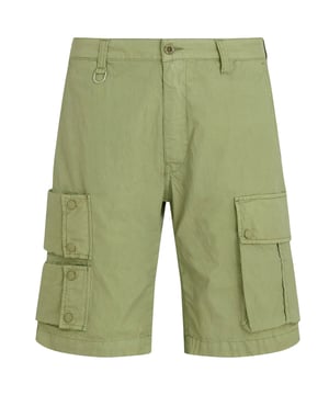 Belstaff Green Cargo Shorts Style – 103993 Harker Cargo Shorts Grun Grune Shorts mit Reissverschluss und Knopfverschluss, 65 % Baumwolle, 35 % Polyamid Taschen an den Seiten der Beine