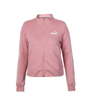 Puma Womens Amplified Sweat Jacket Taped Track Top Pink 581067 14