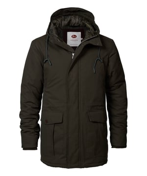 Bequemer Parka mit Futter aus recyceltem Polyester, Reißverschluss und Druckknöpfen sowie Kapuze mit Tunnelzug. Die Jacke hat zwei Eingrifftaschen auf der Brust und vier Eingrifftaschen an den Hüften. In der Taille befinden sich Kordeln, mit denen man die Jacke in der Weite verstellen kann, außerdem hat die Jacke eine Innentasche und Rippstrickbündchen.   nachhaltiges Futter Parka  Eingrifftaschen auf der Brust Eingrifftaschen an den Hüften feste Kapuze Tunnelzug in der Taille 50 % Baumwolle, 41 % Polyester, 9 % Polyamid Das Model ist 186 cm groß und trägt Größe L.