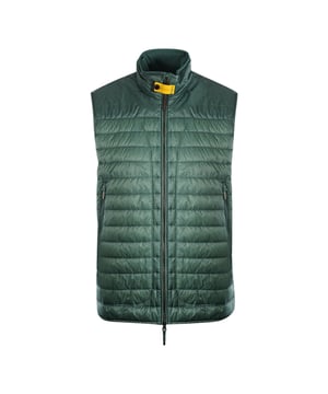 Parajumpers Sully Artic groen giletjack. Blijf warm en stijlvol in de groene Parajumpers Gilet. Deze luxe herenbodywarmer is gemaakt van lichtgewicht, geïsoleerde stof die warmte vasthoudt en beschermt tegen de elementen. Offer stijl niet op voor comfort - maak een statement!. Vulling: 100% eendendons. Bovenmateriaal: 100% polyamide. Normale pasvorm, ritssluiting, artic groen. Zakken met ritssluiting. Stijl: Sully 623