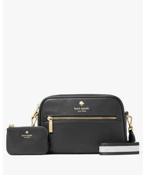 Emma Pebbled Leather Small Camera Bag,  Length: 6.60 Cm,  Width: 22.00 Cm,  Height: 15.40 Cm