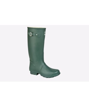 Don't let the weather ruin your day, these Woodland Hobart Green Rubber wellingtons are designed to keep feet arm and dry so whether wearing for work or play, you can focus on the task at hand.
- Synthetic rubber upper
- Wide fit design
- Buckle detailing
- Rubber outsole for traction