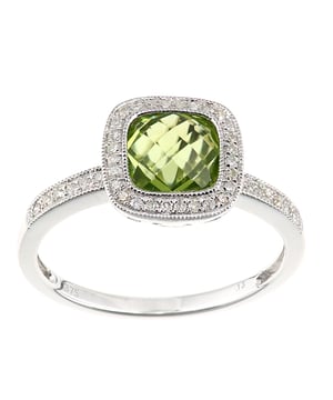 9K (375) White Gold: 1.9gr; # Diamond: 0.13ct; # Peridot: 0ct