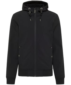 Dat softshell er ook heel casual uit kan zien, bewijst de basisblouson van Mo. Dankzij een thermische polyurethaancoating is de jas water- en winddicht en ademend, terwijl de binnenvoering van zachte fleece een aangenaam draagcomfort belooft. Een robuuste ritssluiting met praktische kinbescherming eindigt in een hoge opstaande kraag, die weer overgaat in een grote capuchon met trekkoord en koord.  softshell blouson