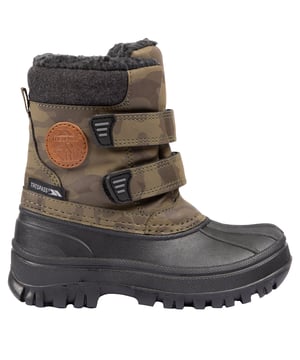 Marke: Trespass. Obermaterial: Wasserbeständig. Klettverschluss. Absatz: Flach. Design: Tarnmuster, Militär. Futterstoff: isolierend. Sohle: Wasserfest.