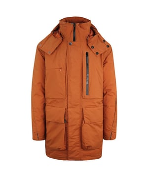 Jack Wolfskin Tech Lab Zip Up Happaned Brown Field Parka Coat 111091 5090