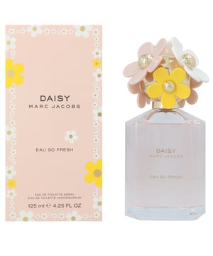 Daisy Eau So Fresh by Marc Jacobs is a floral fruity fragrance for women. Top notes are grapefruit green notes raspberry and pear. Middle notes are jasmine rose violet litchi and apple blossom. Base notes are musk virginia cedar and plum. Daisy Eau S