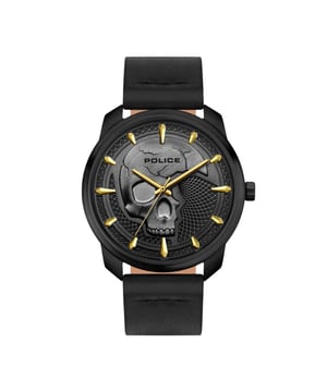 Police PL15714JSB.61 - Reloj para hombre cuarzo acero inoxidable• material: acero inoxidable• cristal: minèral• pulsera: cuero• correa: plata oro rosa• resistencia al agua: 50 m (5 ATM)• tamaño de la caja: 44 mm