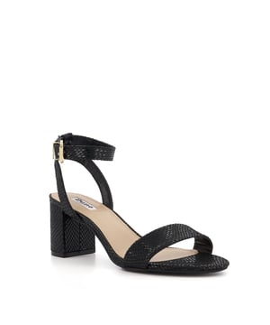 Meet your new wear-with-everything style. Comfortable and versatile, these sandals feature an adjustable ankle strap and rest on a block heel.